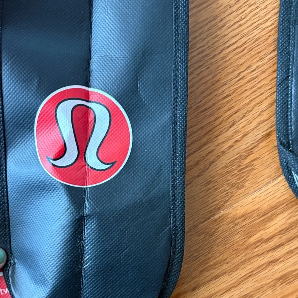 Set of 2 Authentic Lululemon Reusable Tote Bags – Black & Red | New